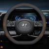 Leather Car Steering Wheel Cover for Hyundai Tucson Kona I30 Ioniq 5 6 Palisade Santafe Elantra Sonata Creta Nexo Accessories