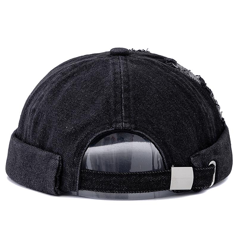 Landlord Hole Broken Hats Men'S Street Style Urban Street Hip-Hop Hats Melon Dome Denim Cap Women'S Sailor Hat Caps