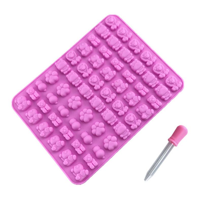60 Gitter Fondant Silikonform Tier Cartoon Fudge Eisgitter Zweiteiliges Set Form