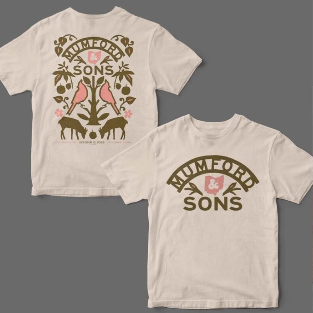 

Mumford And Sons Columbus Ohio 2025 At Nationwide Arena On October 12 2025 Shirt 2XL