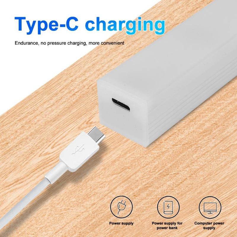 10/20/30/50CM LED Night Light Motion Sensor USB Rechargeable Ultrathin Wireless Wardrobe Kitchen Cabinet Night Light Warm Light