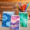 8-Pack Notebooks 16 Sheets Vertical Flip Journal Mini Pocket Spiral Notebook Customizable Gold Foil Marble Notebook For Student