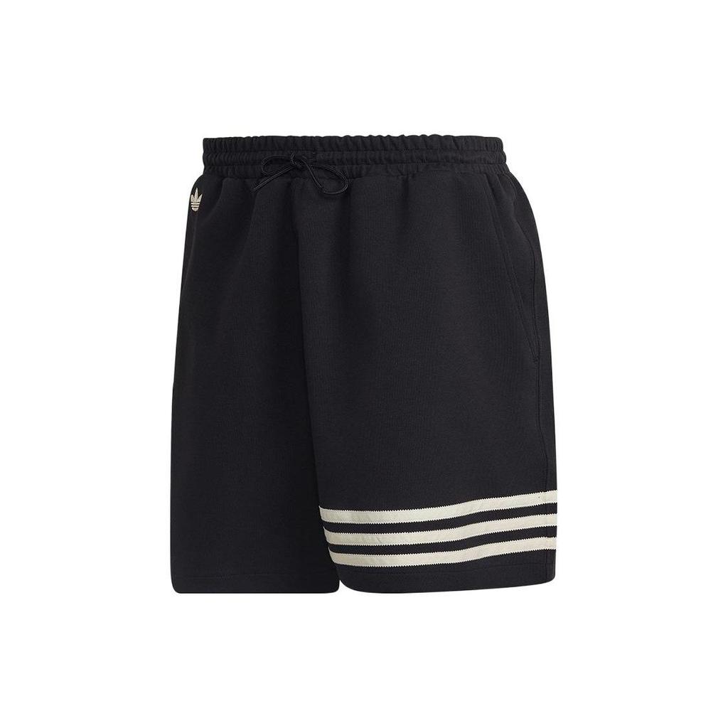 Adidas Originals Classic Striped Series Straight Leg Casual Shorts Men Bottoms Black HN6594