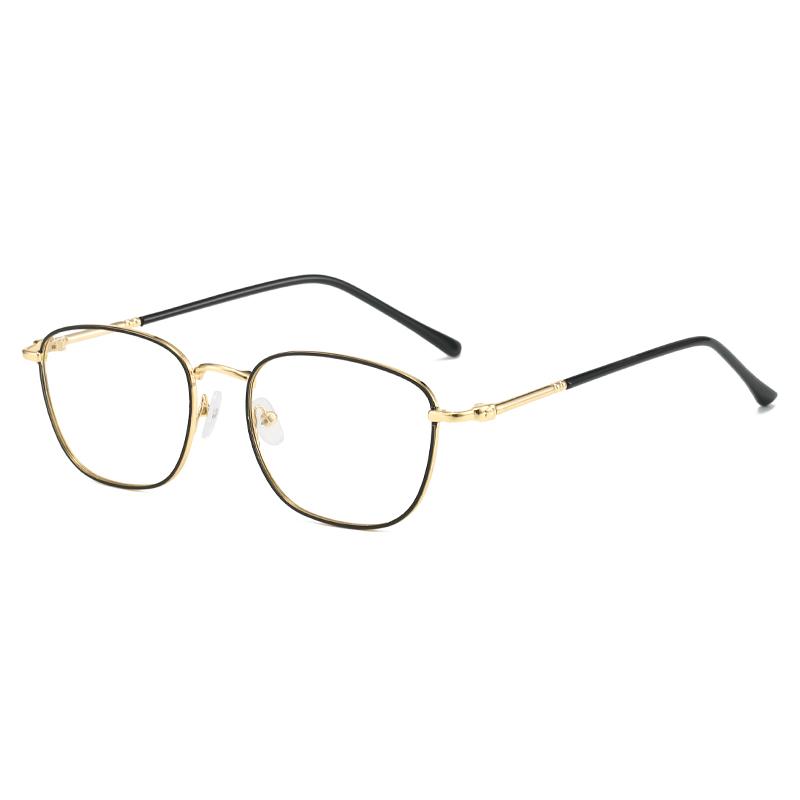 Fashionable High-end Personalized Glasses Women Men Minimalist Metal Square Eyewear Commute Female Male Glasses