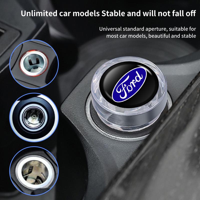 Car Sticker Car Cigarette Lighter Cover Dust Proof Decoration Cap For Ford Escort KA Flex Everest KA Expedition Falcon Fusion
