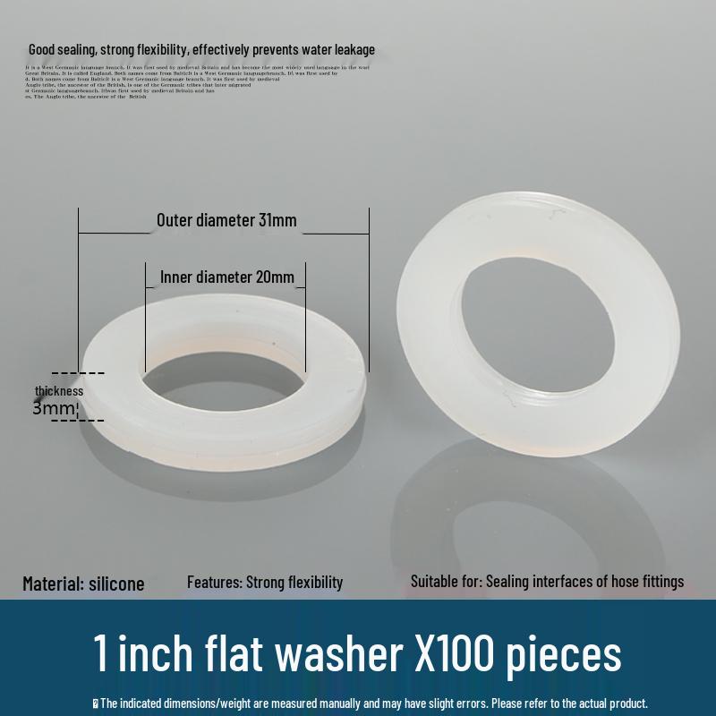 4-Minute Water Heater Seal: Silicone and Rubber Gaskets for Shower, 6-Point Inlet Pipe, 1-Inch Water Meter