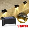 Solar Deck Lights 1/4/8Pack Outdoor Step Lights Waterproof Led Solar Lights for Railing Stairs Step Fence Yard Patio and Pathway