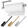 Under Cabinet Paper Towel Holder Adhesive Paper Towel Roll Rack Wall Mount Stainless Steel Paper Towel Dispenser for Kitchen Bathroom Pantry Fridge