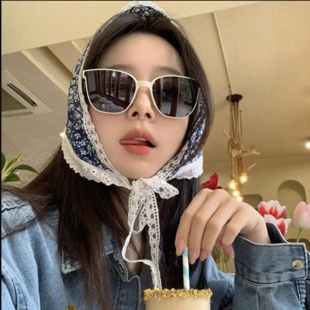 Photo Props Lace Hair Scarf Gentle Hair Band Strap Travel Beach Headscarf  Women Girls