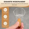 HOT 2PCS Transparent Glass Creamer With Wooden Handle, Mini Coffee Milk Creamer Pitcher~Jul.