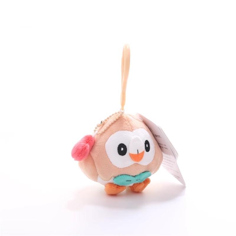 Genuine Rowlet Love Series Kawaii Plush Stuffed Toy Keychain Backpack Pendant Keyring Doll Birthday Gifts For Kid Boys
