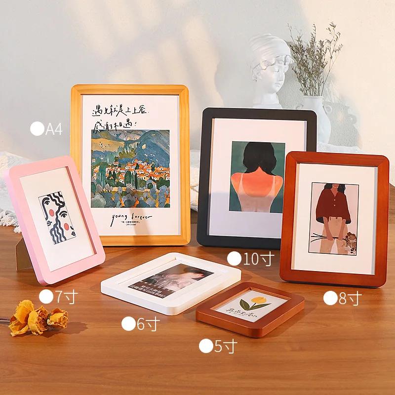Colorful Wood Picture Frame Wedding Photo Frames Creative Frame for Photo Table Decoration and Accessories