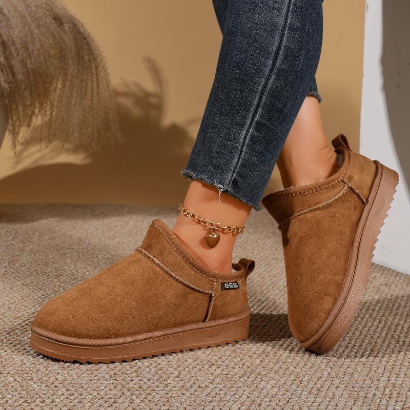 2026 Winter neuer Stil modische Schneestiefel für Damen, Oberbekleidung mit zusätzlicher Isolierung, große Größe, bequeme Baumwollschuhe