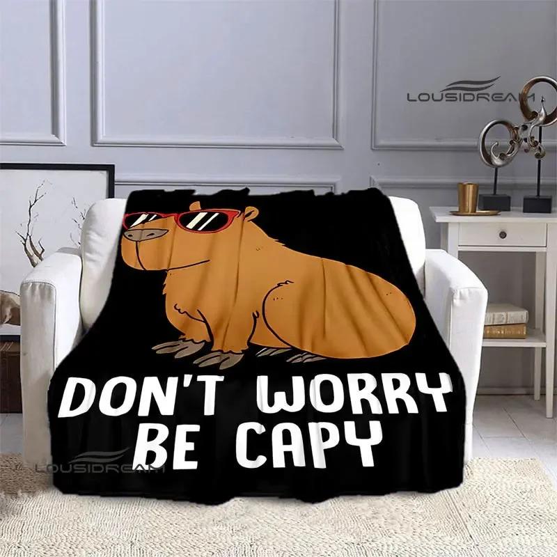 The Capybara Club Anime Blanket Picnic Blanket Vintage Blanket Home Travel Birthday Gift Bed Blanket Thin Blanket