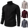 Autumn and Winter Men's High Neck Sweater with Plush and Thick Woolen Sweater for Casual Warmth and Base Knitting