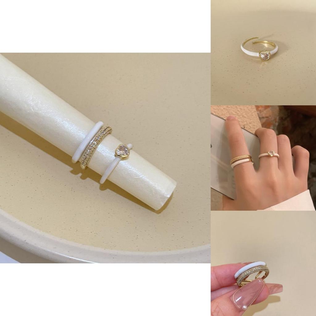 Heart Luxurious Vintage Ring With Adjustable Design And Sparkling Zirconia Stones For Women Stylish