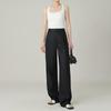 2026 Summer High-Waisted Wide-Leg Cotton Linen Pants White Casual Old Money Style Women