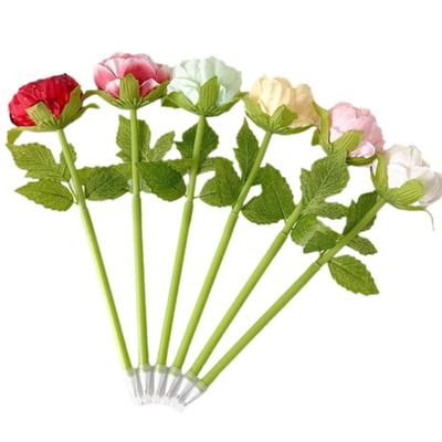 1 Stück Strauß Blumenstift Glatte Schreibweise Kunststoff Pfingstrosen Kugelschreiber Mehrfarbig Simulation Schreibwarenstift Blumenarrangement