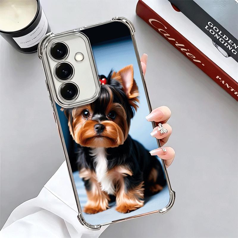 

Yorkshire Terrier Dog Plating Phone Case For Samsung A17 A07 A37 A57 A16 A56 A15 A55 A14 A54 A13 A53 A26 A36 A25 A35 A24 A34 A23 Samsung A37
