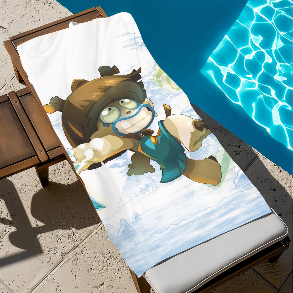 

W-wakfu-u CUTE Towel Beach Quick Dry Soft Pool Towels Gift for Travel Gym Shower Camping sports W30*H60(CM)