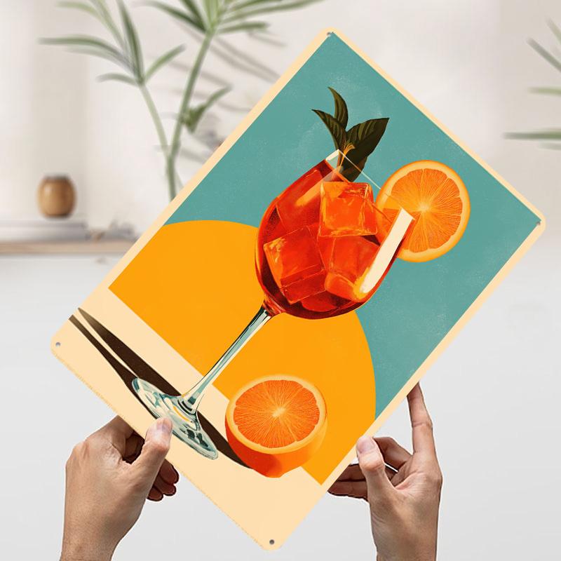 

Aperol Spritz Cocktail Metal Poster Customized Wall Art Retro Vintage Tinplate Signs for Gamer Decoration Room Setup Decorations 7.9x11.8In(20x30cm)