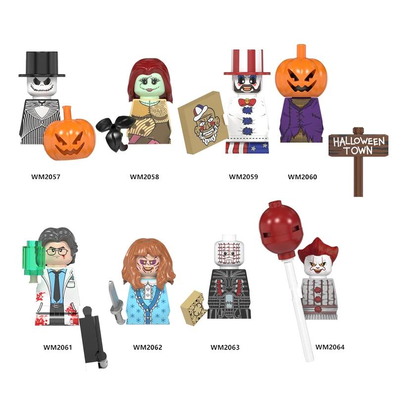 Horror Movie Action Figure Building Blocks Halloween Character M3gan Nun Ash Terrifier Action Figure Building Blocks Toys Gifts