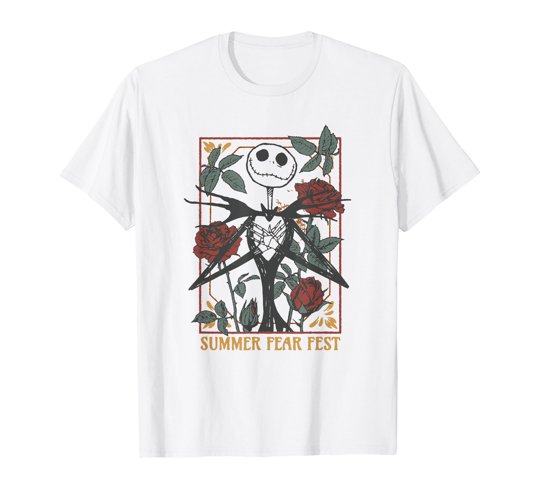 

The Nightmare Before Christmas Jack with Roses Poster Disney s T-Shirt белый