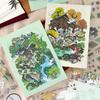 Kawaii 3D Small House Miniature Scene Stickers Fun Four Seasons Courtyard Landscape Stickers DIY Hand Stacking Scrapbook