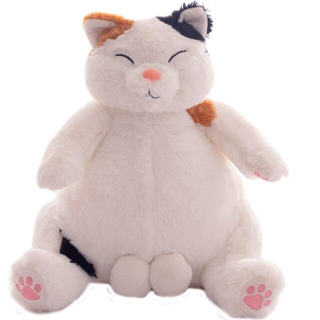 Brinquedos de pelúcia macios japoneses kawaii para gatos, bonecos de pelúcia, presente para crianças, lindos gatos gordos deitados, almofada, decoração para casa