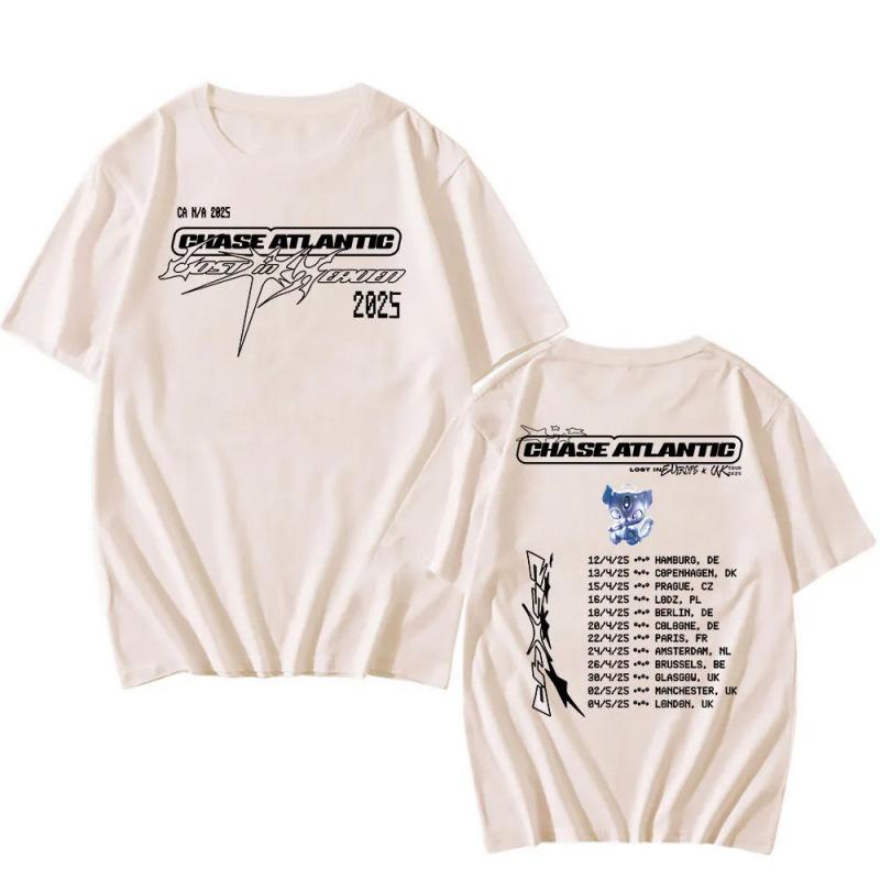 Women s Band CHASE ATLANTIC Tour 2025 T-shirt Summer Cot S песочный