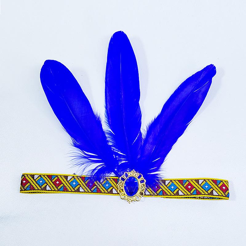 

Children s Ethnic Feather Headdress for Dance, Christmas & Halloween One Size