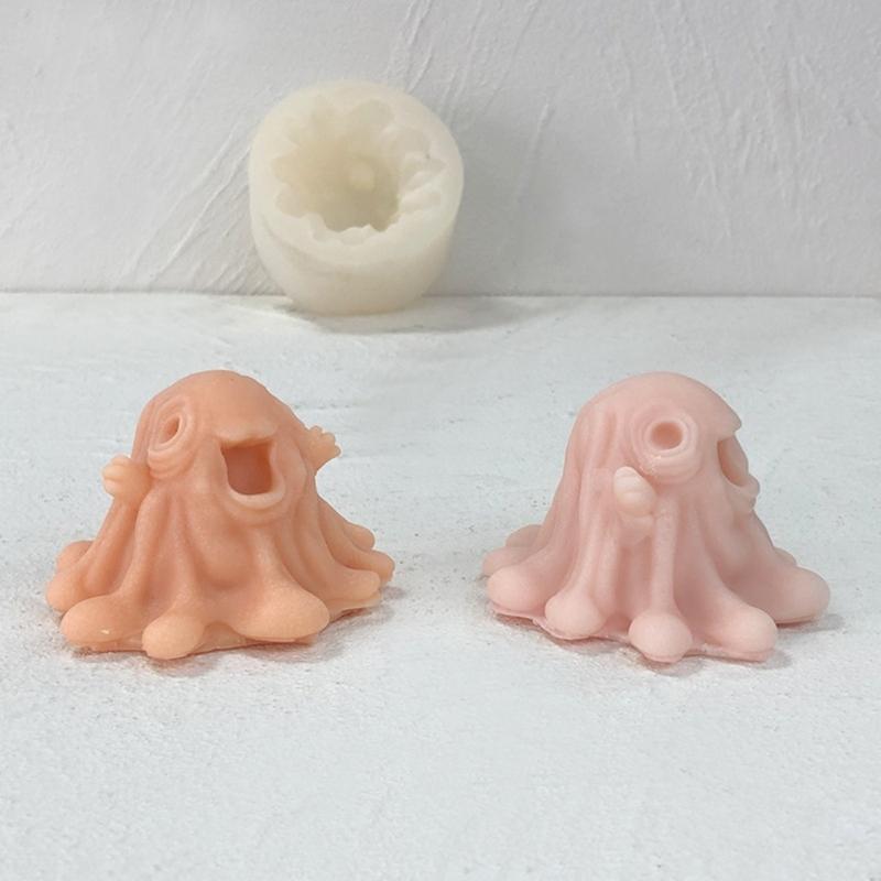 3D Ghostes Candle Molds Casting Molds Silicone Mould for Halloween Decorations