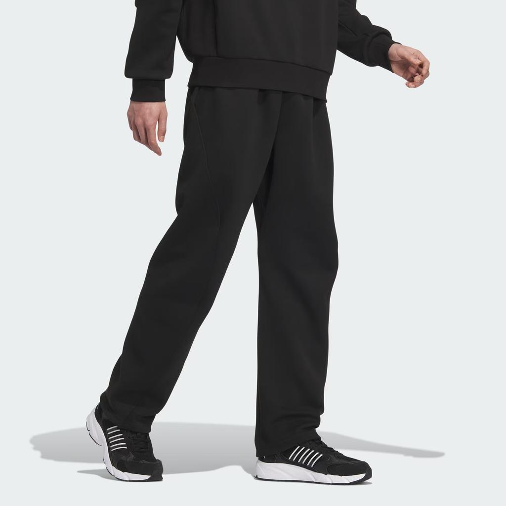 Adidas Spacer 3D Pants Solid Color Logo Elastic Waist Knitted Sports Pants Men Pants Black JJ3799