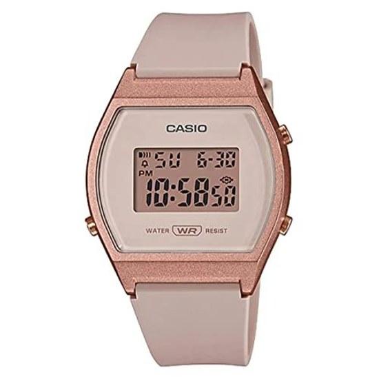 CASIO Standard Digital Ladies Girls Wristwatch LW-204-4A Without Gift Box Pink Beige Rose Gold Overseas Model