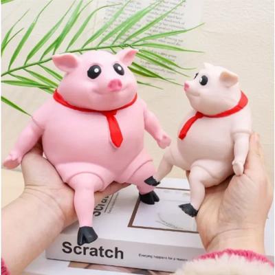 Игрушка для снятия стресса Pet Squeezing Pink Pig Симпатичная игрушка для снятия стресса Pet Squeezing Animal Little Pig Doll toy artículos para mascotas