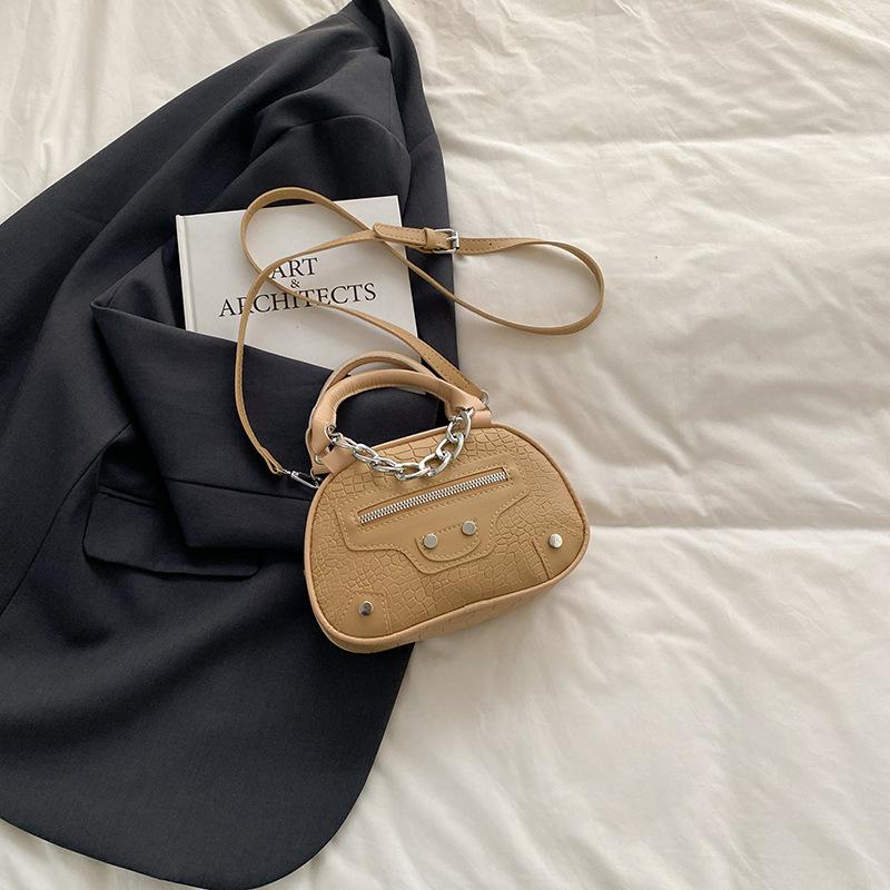 

Сумка Feeling Foreign Style женская новинка 2025 года, популярная универсальная сумка-мессенджер, портативная маленькая круглая сумка хаки