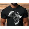 Lion Head Africa T Shirt Black and White Souvenir Vintage Washed Fashion Casual Comfortable Unisex Stylish Streetwear