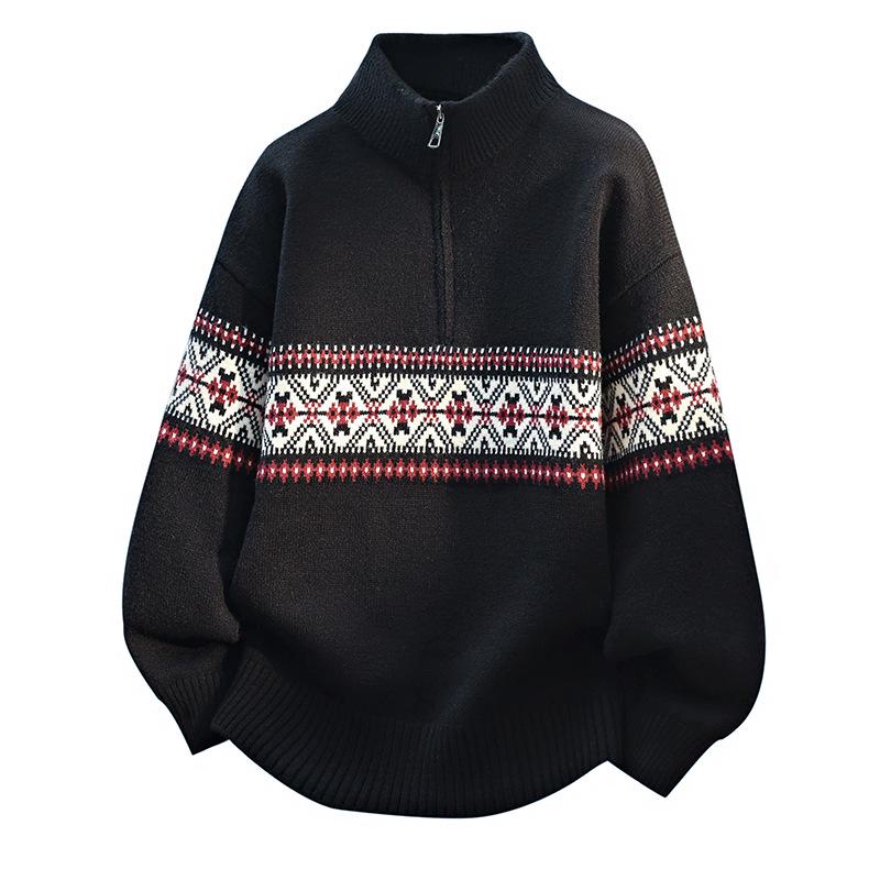 Pull en tricot pour homme à col semi-haut Hiver 2025