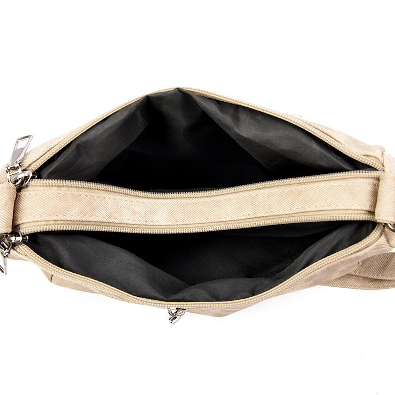 Multi-layer Soft Leather Bag Middle-aged Women's Crossbody Bag New Versatile Simple Shoulder Bag Large Capacity Mother Bag