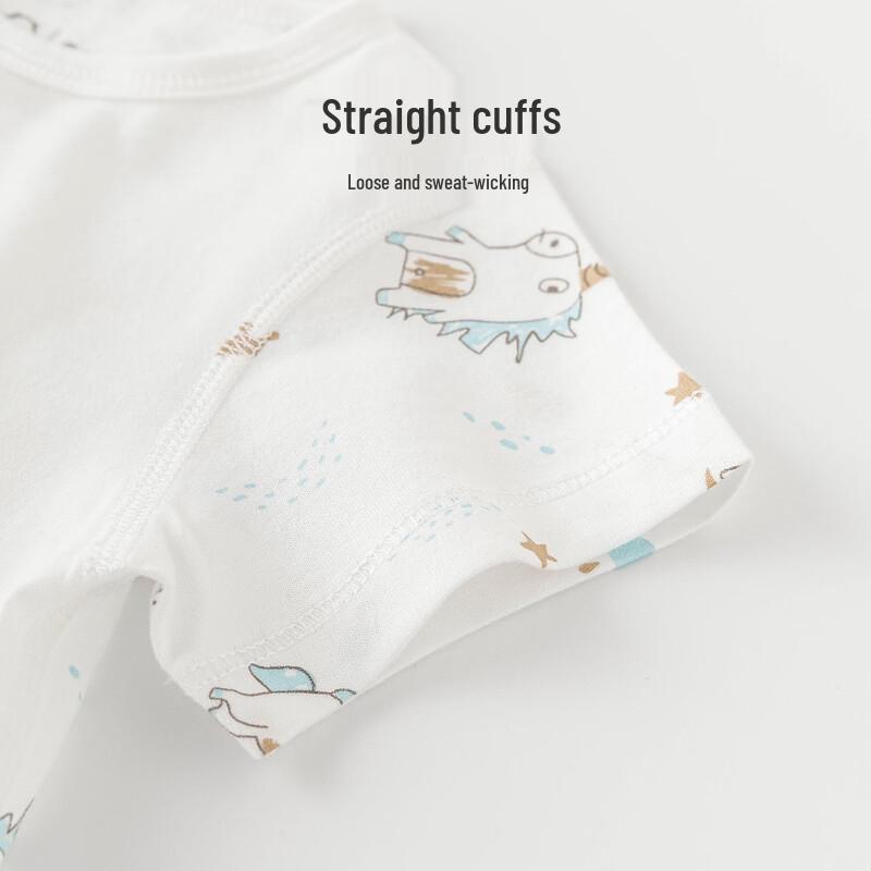 Gaiqixiong Baby Summer Cotton Short-Sleeve Romper
