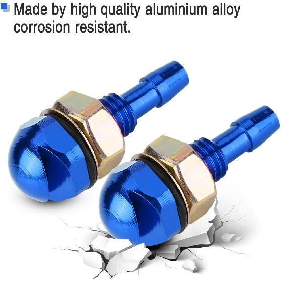 KIMISS Windshield Washer Nozzle, 2pcs Universal Aluminum Alloy Car Auto Front Windshield Sprayer Washer Nozzle(Blue) windshield washer heavy duty
