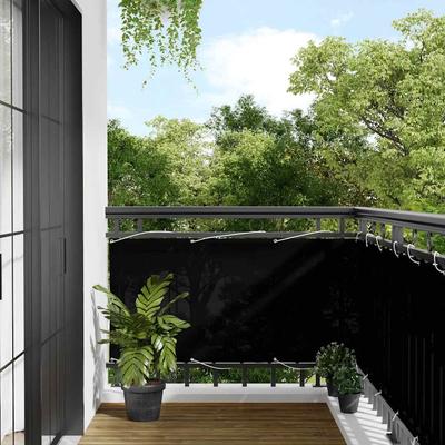 Vidaxl Balcony Screen, Black, 75X700 Cm, 100% Oxford Polyester