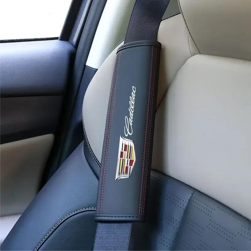 

2PCS Printed Logo Car Safety Belt Pads Shoulder Cover for Cadillac ATS CTS DTS STS SLS SLR XLR BLS Seville Escalade Tiburon CT6