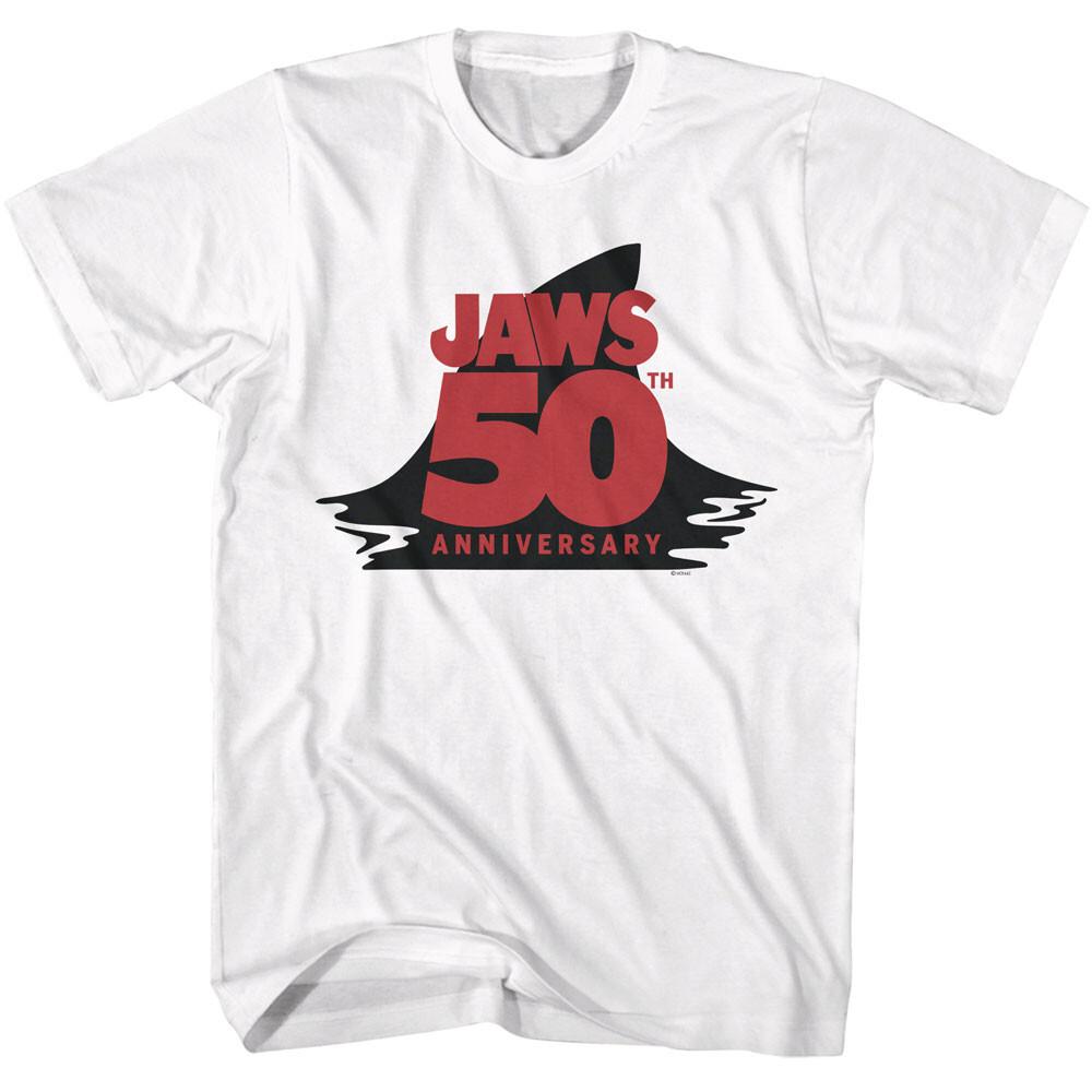 Jaws 70 Thriller Movie Shark Fin 50th Anniversary Men T Shirt XXXXL