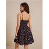 European American Summer New Fashion off-Neck Open Back Floral Strap Silm Small Ruffles Dress Dress