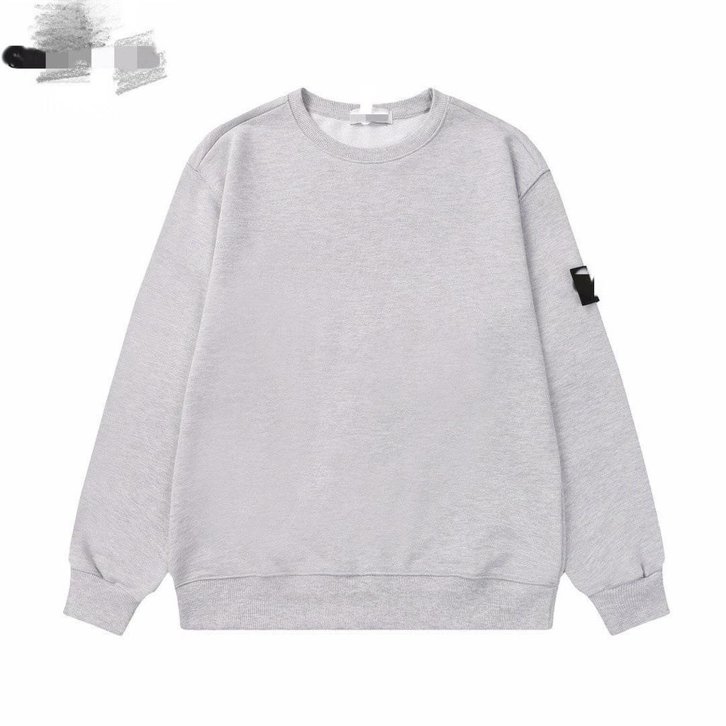Unisex Solid Color Compass Patch Hoodie: Trendy European/American Style for Spring/Autumn, Loose Fit Long Sleeve