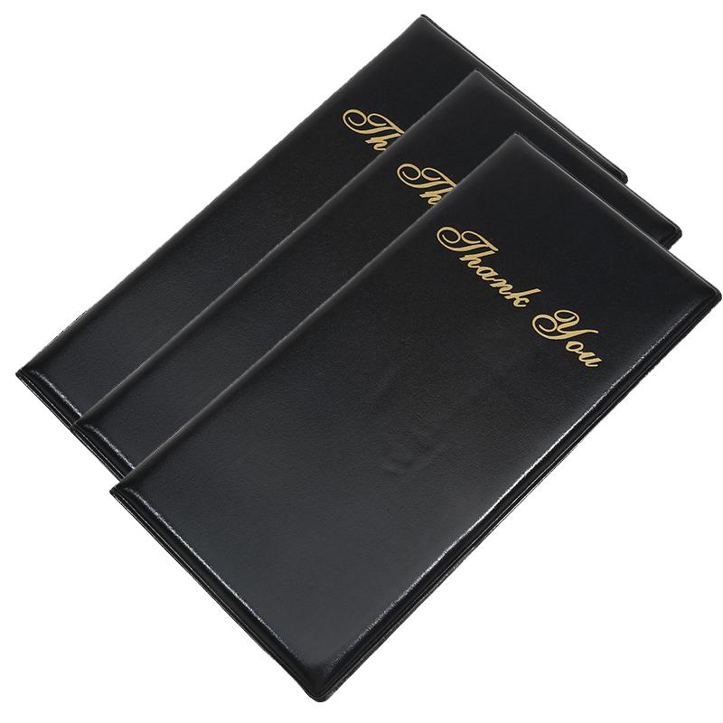 1/2/3Pcs PU Check Folder Guest Check Card Holder Restaurant Check Presenters Guest Bill Server Menu Folder Checkbook Organizer