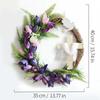 New Easter Cross Wreath With Bow Rattan Ring Garland Hanging Ornament For Home Front Door Wall Garden Decoration Art Gift