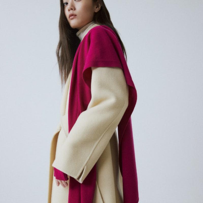 

REPLAIN PURE WOOL MUFFLER PINK