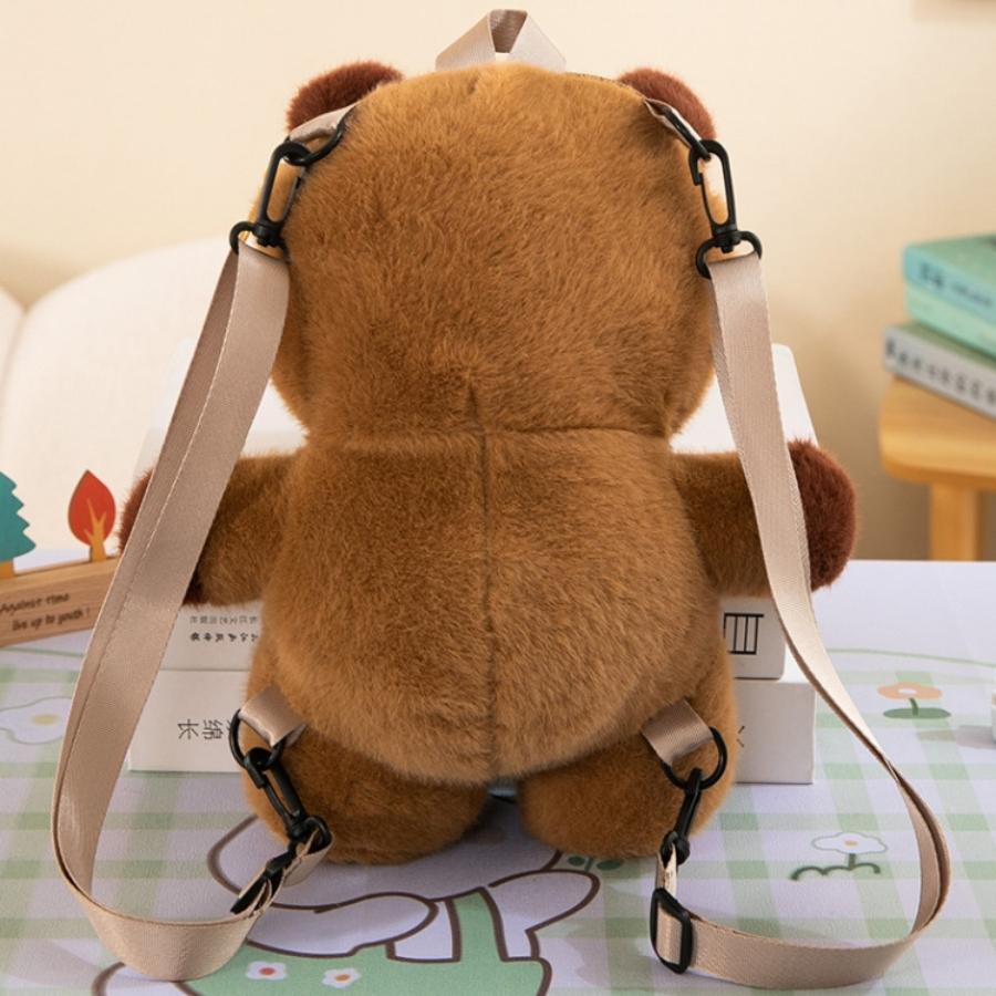 Kids Capybara Doll Plush Backpack Kawaii Animal Plushie Toy Fur Bag Children's Schoolbag Mini Knapsack Bags Gifts for Girlfriend